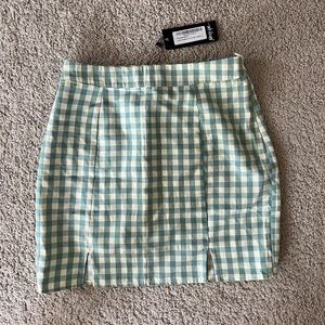 Nasty Gal Cream & Teal Skirt